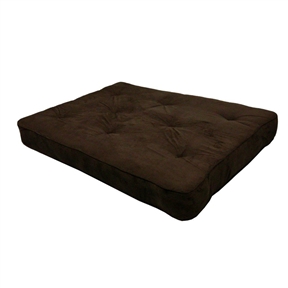 8-inch Thick Full Size Premium Coil Futon Mattress with Chocolate Futon Cover