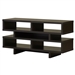 Modern TV Stand Entertainment Center in Dark Brown Cappuccino Wood Finish