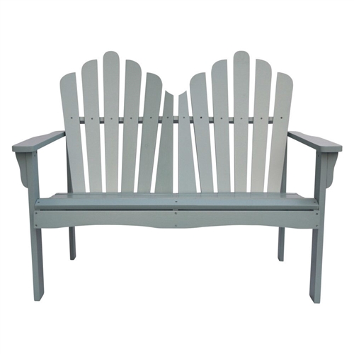 Outdoor Cedar Wood Garden Bench Loveseat in Dutch Blue Finish