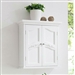 French Classic Style 2 Door Bathroom Wall Cabinet in White