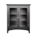 Dark Espresso Freestanding Bathroom Floor Cabinet with Storage Shelves