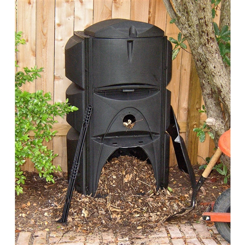 Heavy Duty 16.4 cubic ft. Soil-maker Compost Bin with 3 Chamber Composter Design