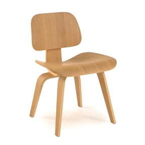 Plywood Modern Classic Dining Chair with Gently Curved Legs