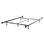 Queen/King Adjustable Metal Bed Frame with Headboard Footboard Brackets