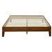 Full size Low Profile Platform Bed Frame in Cherry Wood Finish