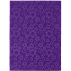 5' x 7' Purple Area Rug with Floral Flowers Pattern - Made in USA