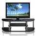 Contemporary Grey and Black TV Stand - Fits up to 42-inch TV