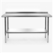 Stainless Steel 60 x 24 inch Heavy Duty NSF Certified  Work Bench Prep Table with Backsplash