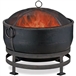 Heavy Duty Steel Cauldron Wood Burning Fire Pit with Spark Screen and Stand