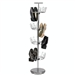 Chrome 4-Tier Revolving Shoe Rack Tree - Holds 24 Pairs