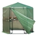 Outdoor Hexagon Greenhouse 6.5 x 7 Ft with Steel Frame PE Cover and Shelves