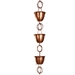 Hammered Copper Cups 8.5-Feet Rain Chain Rain Gutter Downspout Alternative