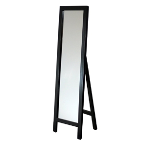 Contemporary Free-standing Floor Mirror in Espresso Wood Finish