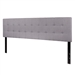 King size Modern Light Grey Fabric Upholstered Panel Headboard