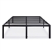 King size 18-inch High Rise Heavy Duty Metal Platform Bed Fame with Steel Slats