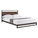 King size Metal Wood Platform Bed Frame with Headboard