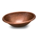 Hammered Copper Oval Bathroom Sink Vessel 17 x 13 inch