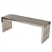 Modern Mid-Century Stainless Steel Accent Bench