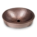 Oval Hammered Copper Bathroom Sink Drop-in or Vessel