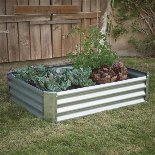 Industrial Farmhouse Steel Raised Garden Bed Metal Planter with Lining
