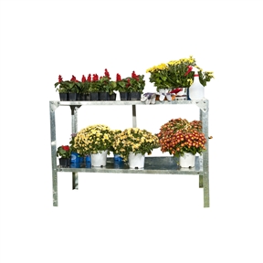 Outdoor Metal Shelving Unit Garden Potting Bench in Sturdy Galvanized Steel