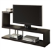 Modern Entertainment Center TV Stand in Cappuccino Finish