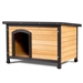 Medium Fir Wood Log Cabin Style Outdoor Dog House