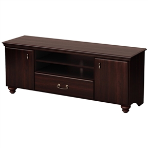 Traditional Style TV Stand in Dark Mahogany Finish - Fits TVs up to 60-inch