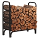 Black Powder Coated Steel Firewood Log Rack - 4ft