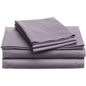 CAL King 400 Thread Count Cotton Sheet Set in Plum Purple