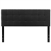 Queen size Modern Black Fabric Upholstered Panel Headboard