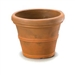 12-inch Diameter Round Planter in Rust color Weather Resistant Poly Resin Plastic