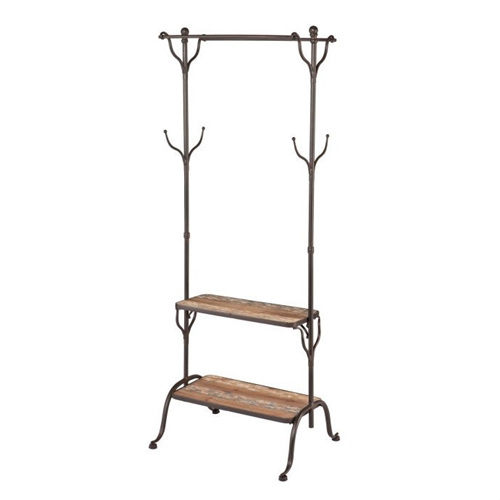 Rustic EntryWay Hanger Bench Storage Hall Tree