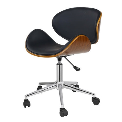 Black Mid-Century Modern Classic Mid-Back Office Chair