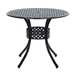 Round Metal 36-inch Outdoor Patio Table in Black Cast Aluminum