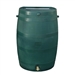 50-Gallon Oak Wood Style Rain Barrel in Green Plastic