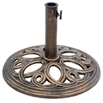 Bronze Finish Cast Iron Round Umbrella Stand Base