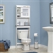 White Space Saving Over Toilet Bathroom Cabinet with 2 Adjustable Shelves