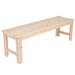 5-Ft Backless Garden Bench in Natural Yellow Cedar Wood