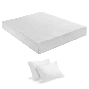 King size 10-inch Thick Memory Foam Mattress with 2 Pillows