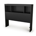 Twin-size Bookcase Headboard in Black Finish - Modern Design