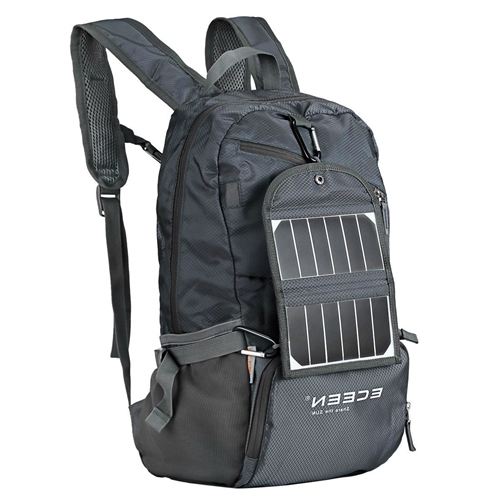 Grey 3.25 Watt Solar Battery Charger Backpack Charge Smart-phones Tablets and More