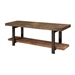 Modern Industrial Style Wood and Metal Accent Bench