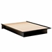 Cosmos Basic Full Size Platform Bed in Black Finish