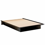 Cosmos Basic Full Size Platform Bed in Black Finish