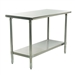 Stainless Steel Top Food Safe Prep Table Utility Work Bench With Adjustable Shelf