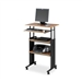 Adjustable Height Stand Up Office Desk in Medium Oak