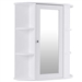 White Bathroom Wall Mounted Medicine Cabinet with Storage Shelves