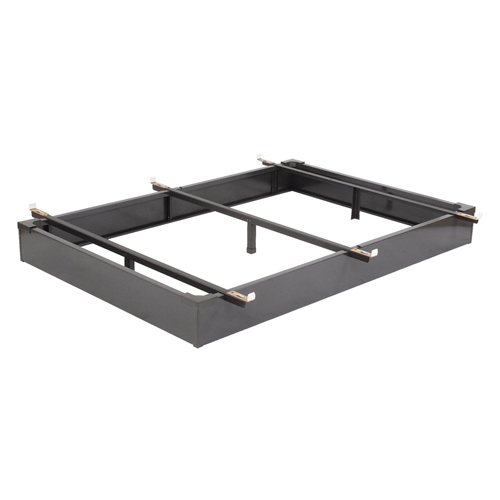 Twin size Hotel Style Metal Bed Base Frame with Flush-to-Floor Design