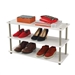 White 3-Shelf Modern Shoe Rack - Holds up to 12 Pair of Shoes